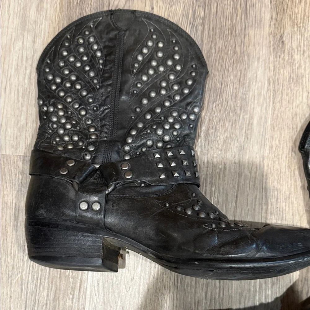 Ariat Studded Western Boots Womens Epic Harness Cowboy 11 B Black Leather - Picture 11 of 16